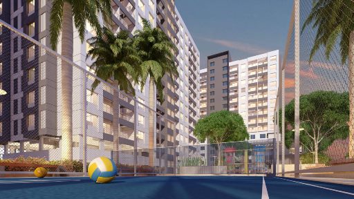 Volleyball court elevation at Fortune Empress by SK Fortune Group
